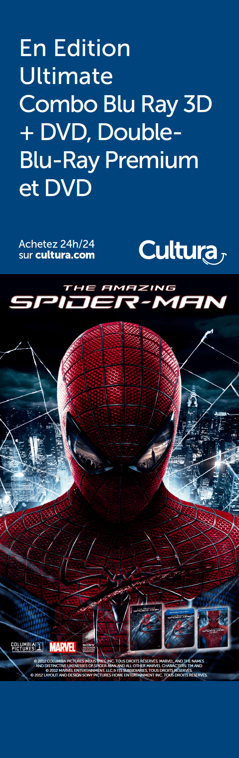 Cultura, PLV cinéma, Affiche Spider man. PLV N°3