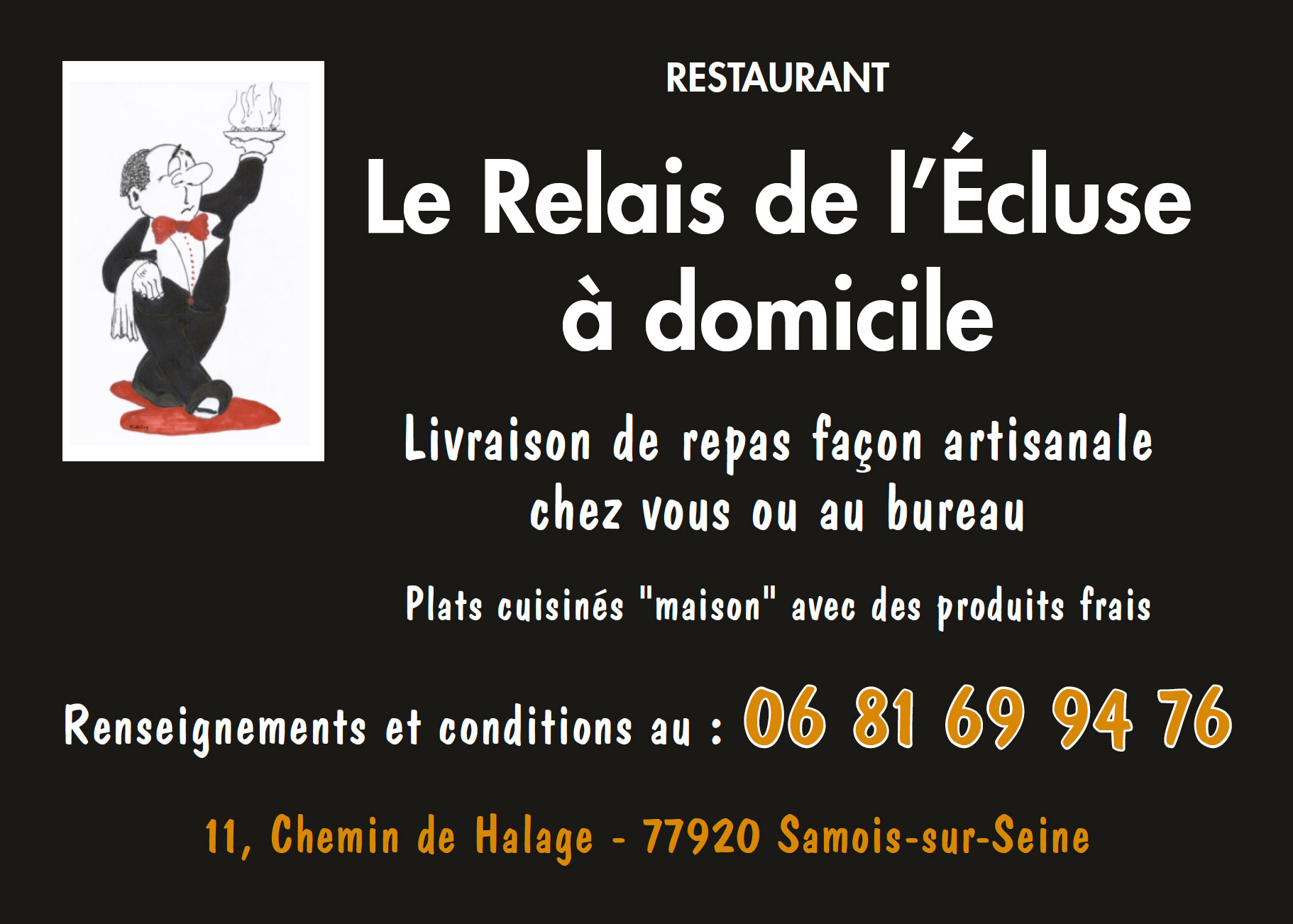 Le relais de L'Ecluse, restaurant, flyer, recto