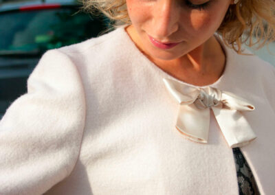 Photo, création mode Eugénie, veste style Chanel 100% laine